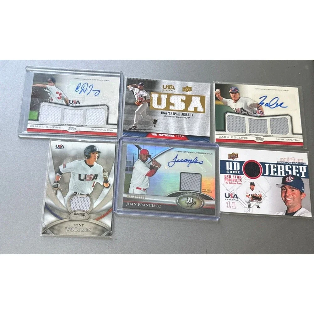 Team USA Baseball Card Relic Lot 14 Topps Chrome 2011 Insert Set Lot